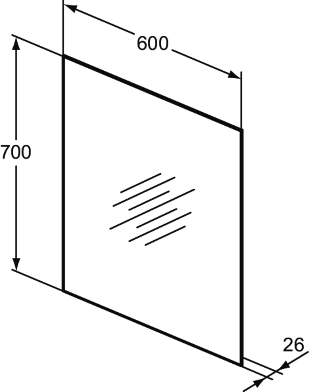 Ideal Standart Огледало с осветление Mid Ambient 100x70