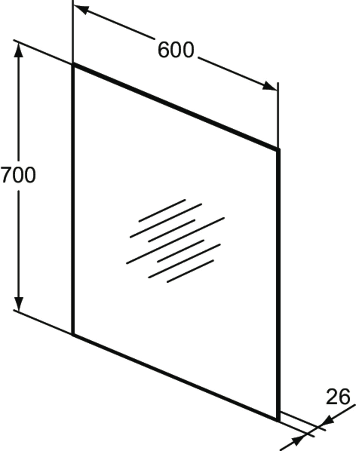 Ideal Standart Огледало с осветление Mid Ambient 70х70