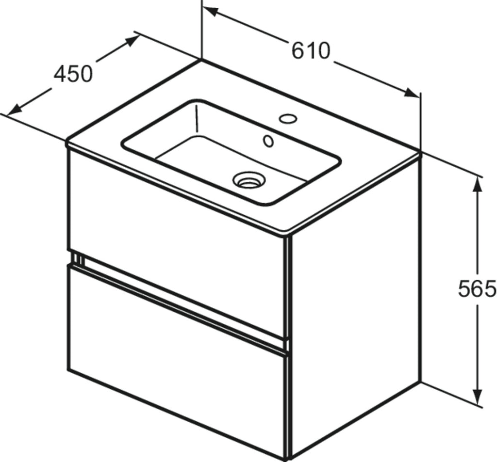 Eurovit+ Конзолен шкаф за мивка 60см