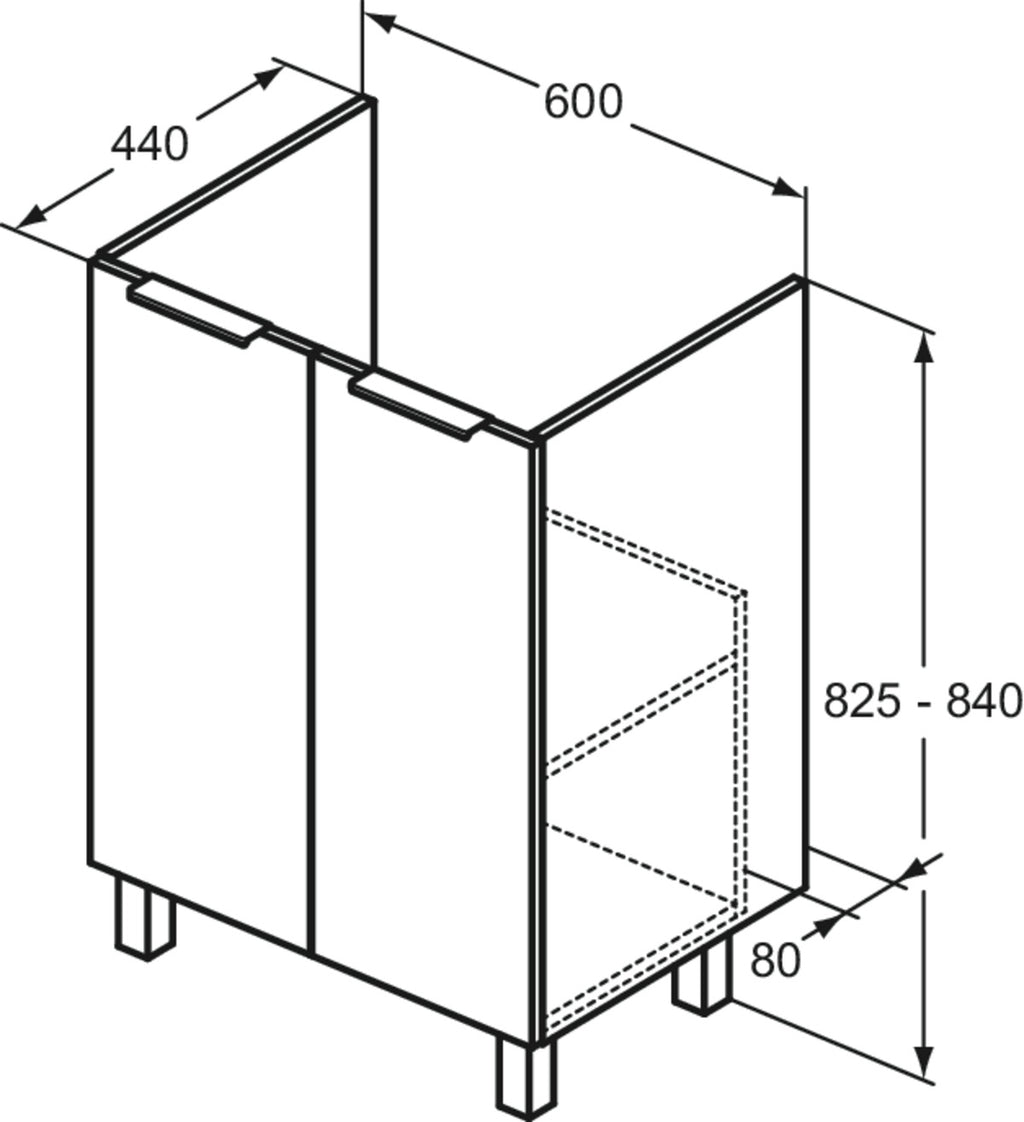 Eurovit+ Стоящ шкаф за мивка 60см