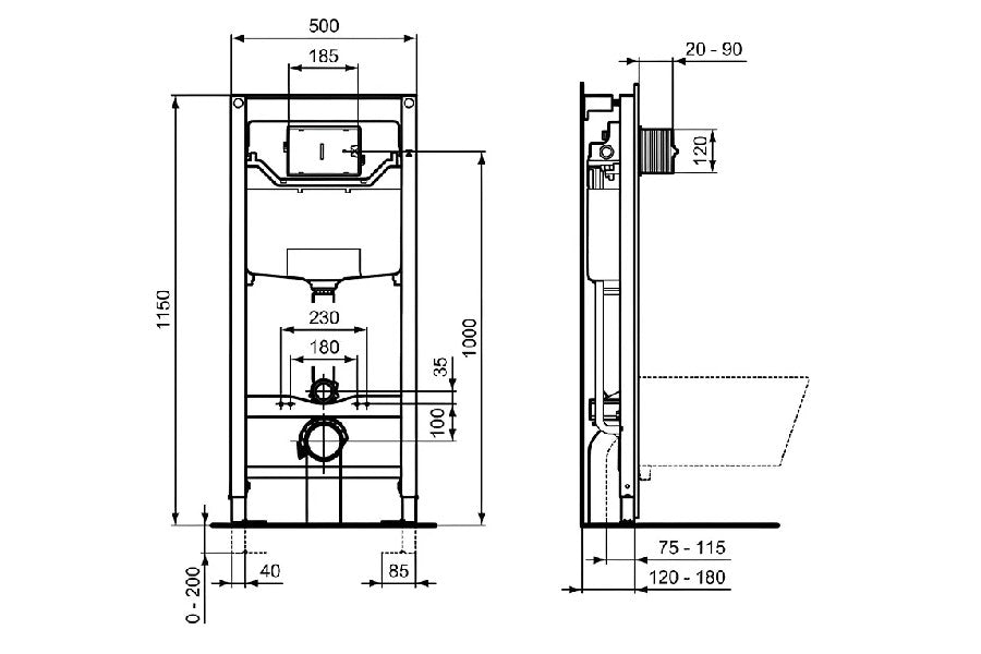 Connect Air Rimless+ Kомплект моноблок