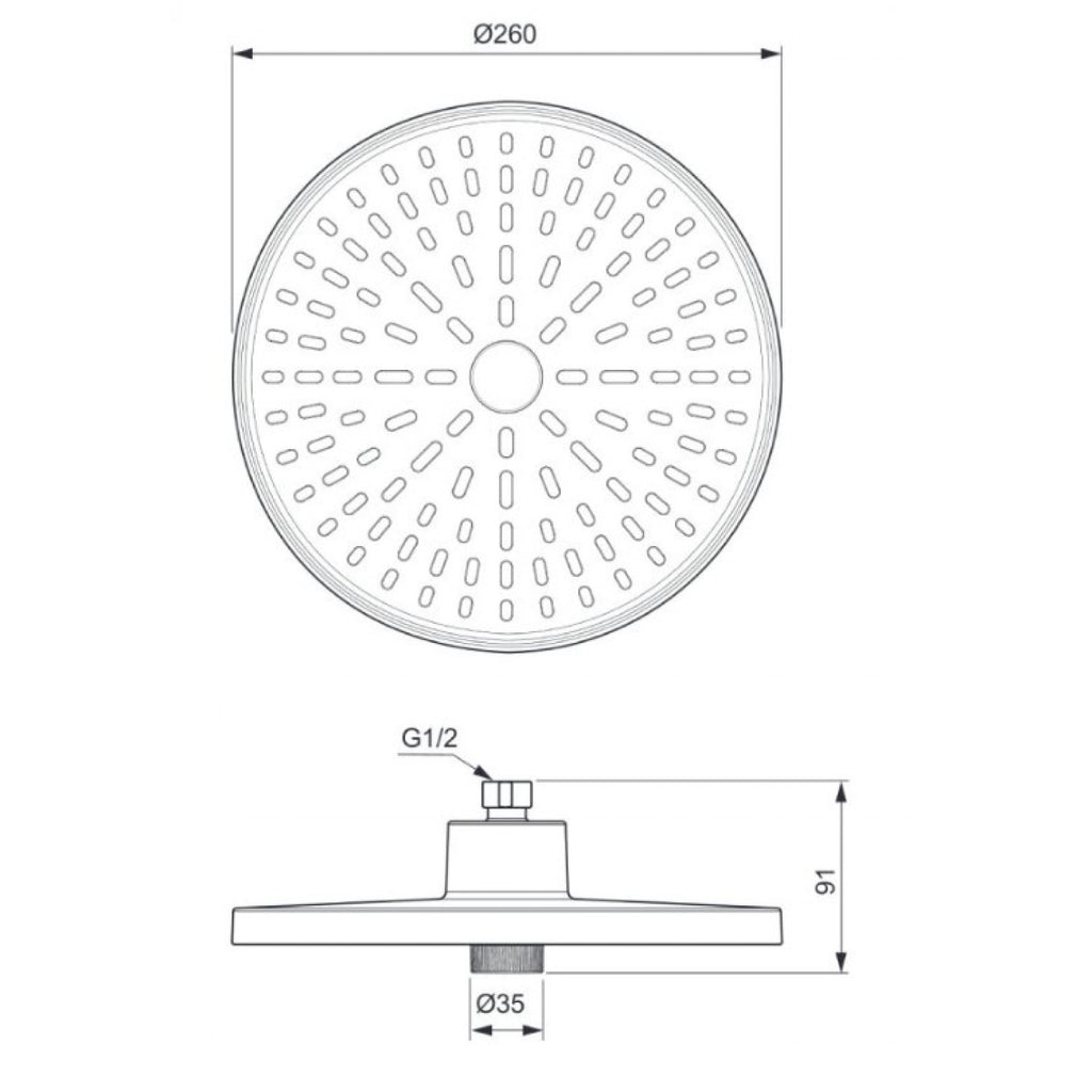 Idealrain Alu+ Двуфункционална душ глава