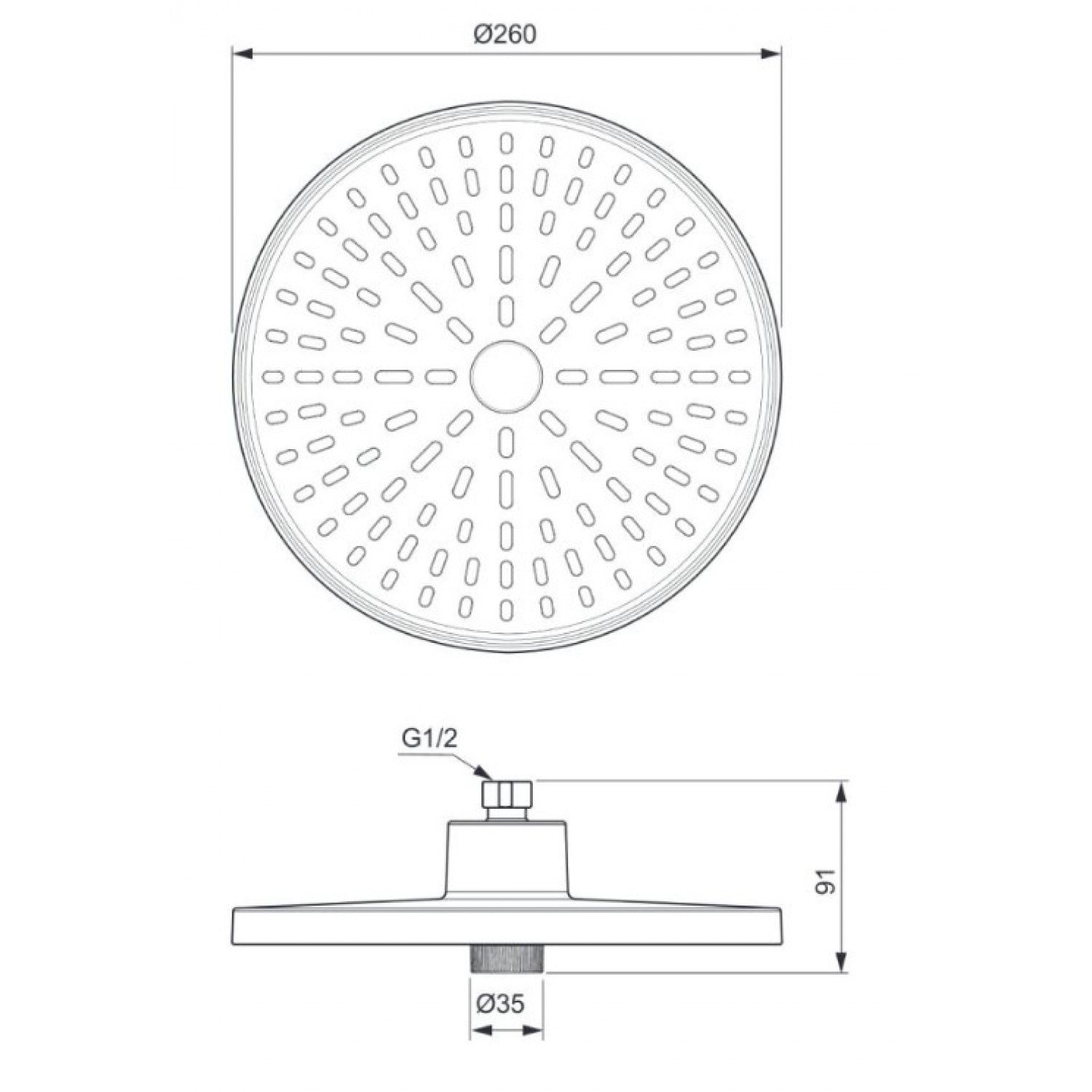 Idealrain Alu+ Двуфункционална душ глава