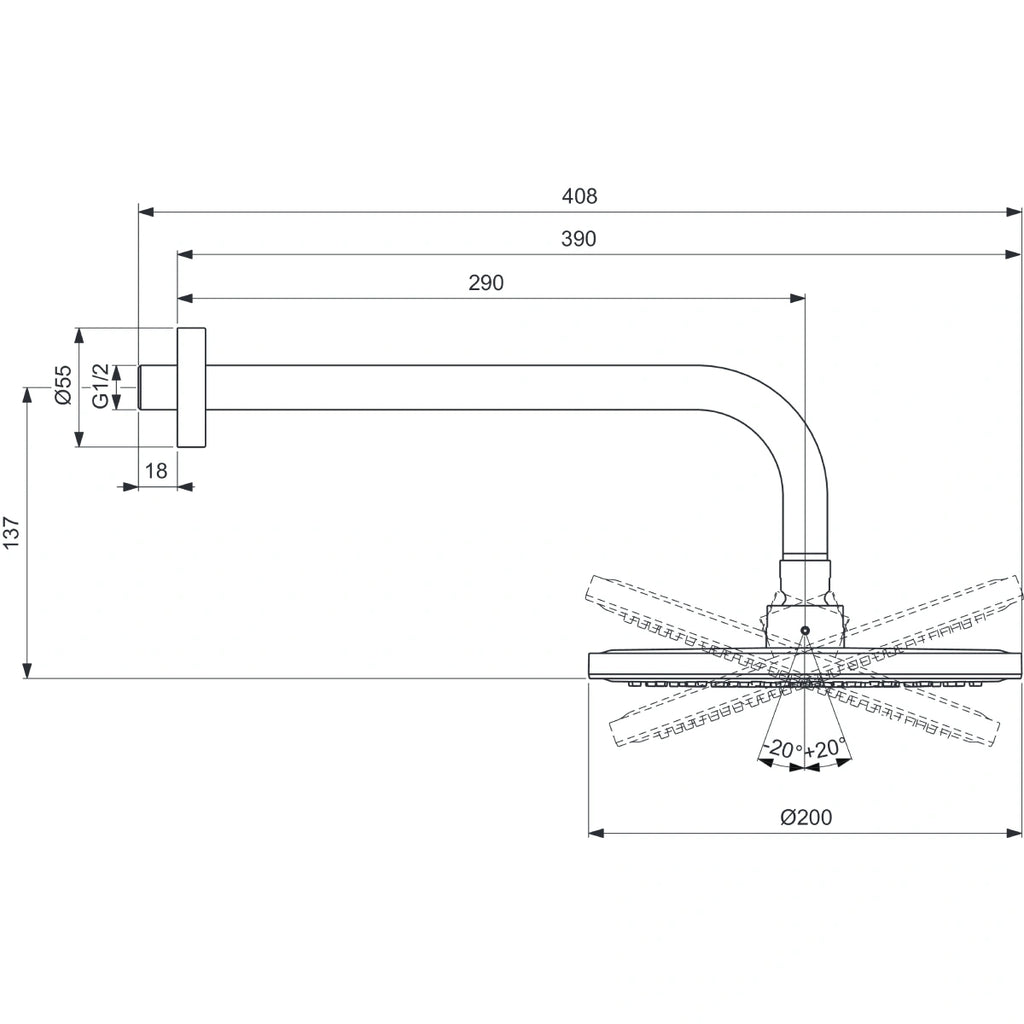 Cerabase Смесител за вграждане за вана/душ