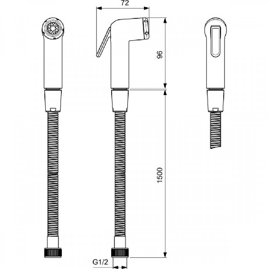 IdealSpray Смесител за вграждане с бидетен душ