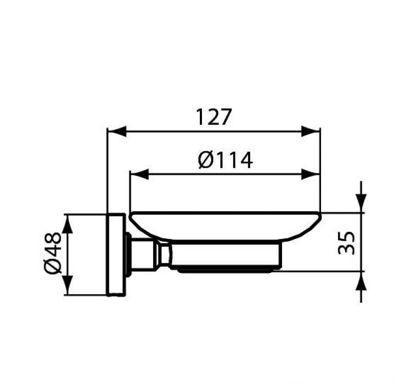 IOM Сапуниера за монтаж на стена - матово стъкло