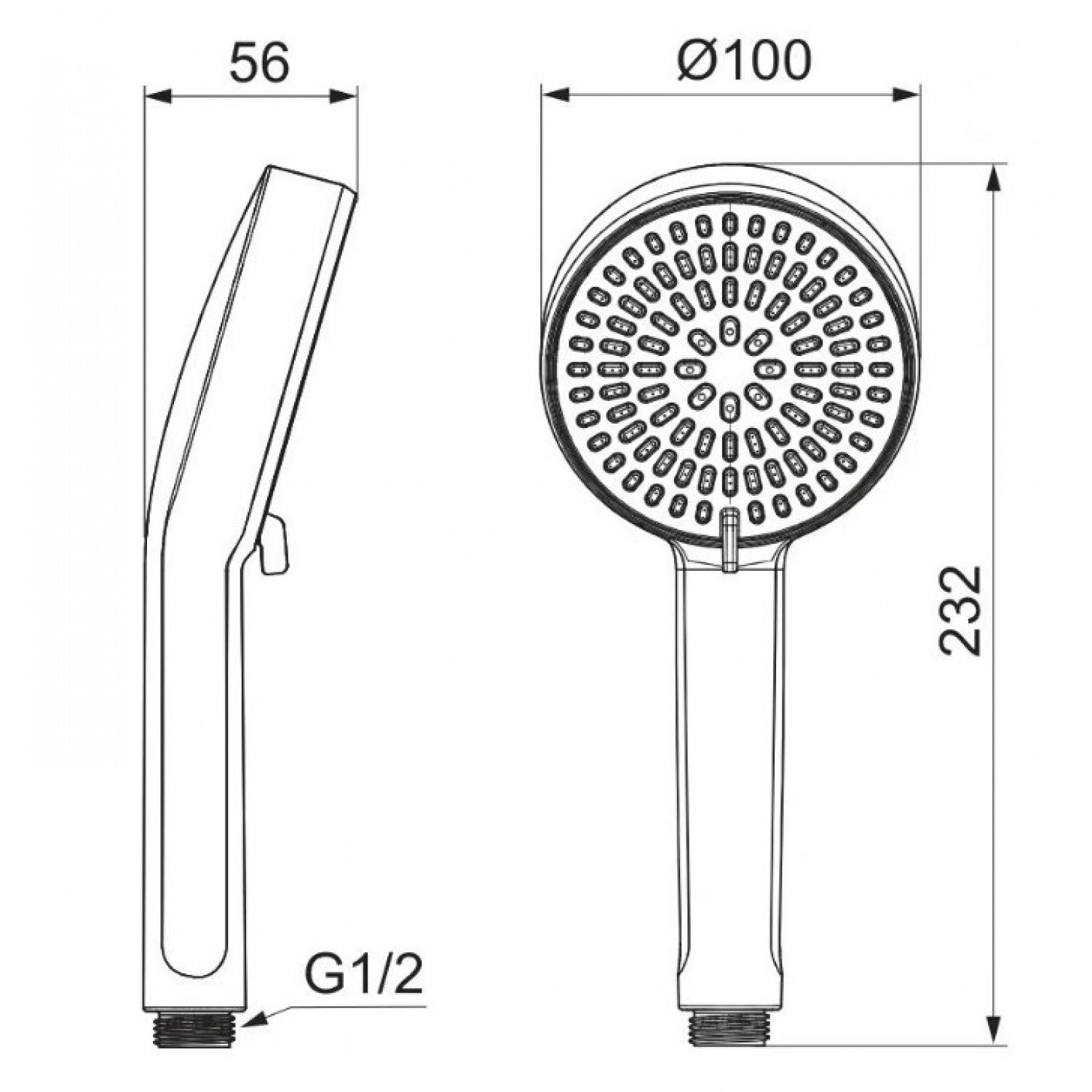 Idealrain Alu+ Двуфункционален ръчен душ