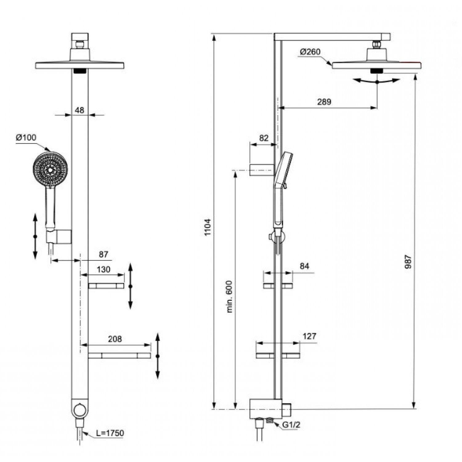 Ceraflow Alu+ Душ система с разпределител