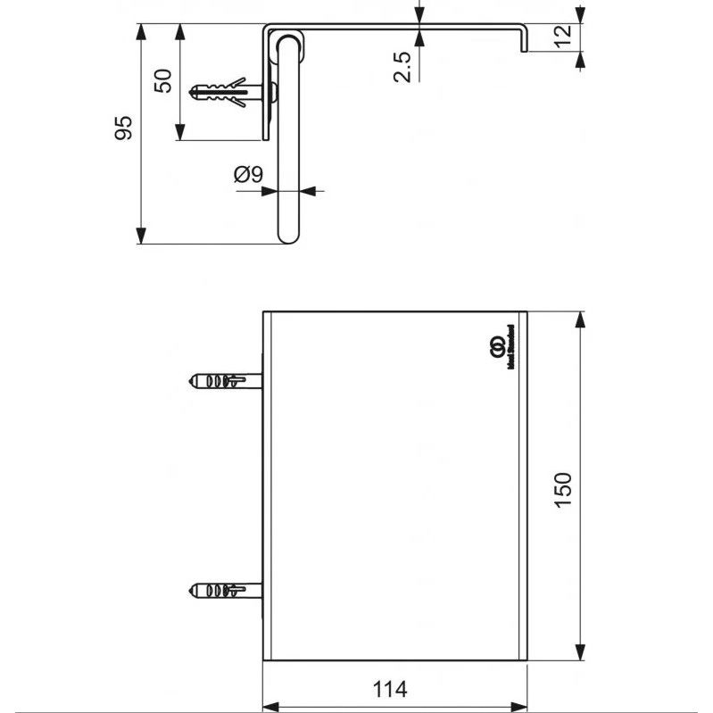 Alu+ Поставка за тоалетна хартия с капак