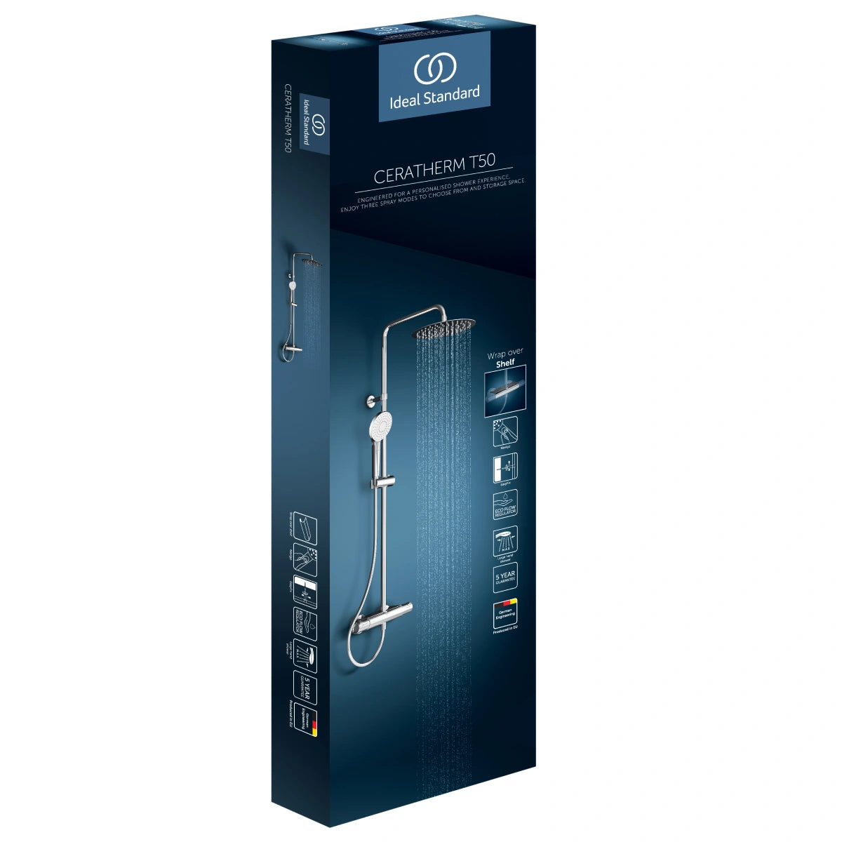 Ceratherm Душ система със термостатен стенен смесител за душ