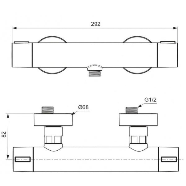Ceratherm Alu+ Термостатен смесител за душ
