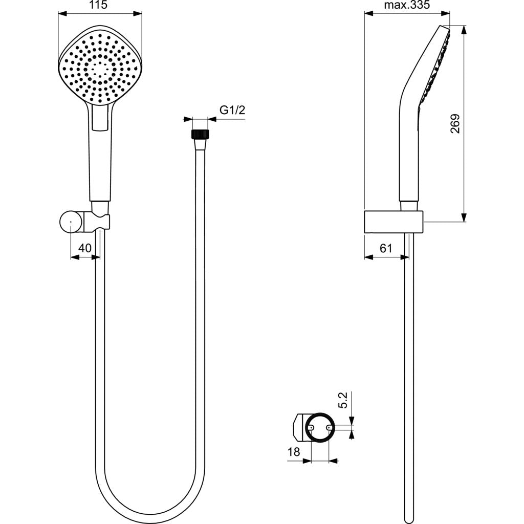 Esla Смесител за вграждане за вана/душ