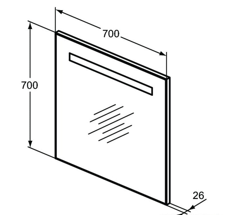 Ideal Standart  Огледало с осветление Mid 70х70