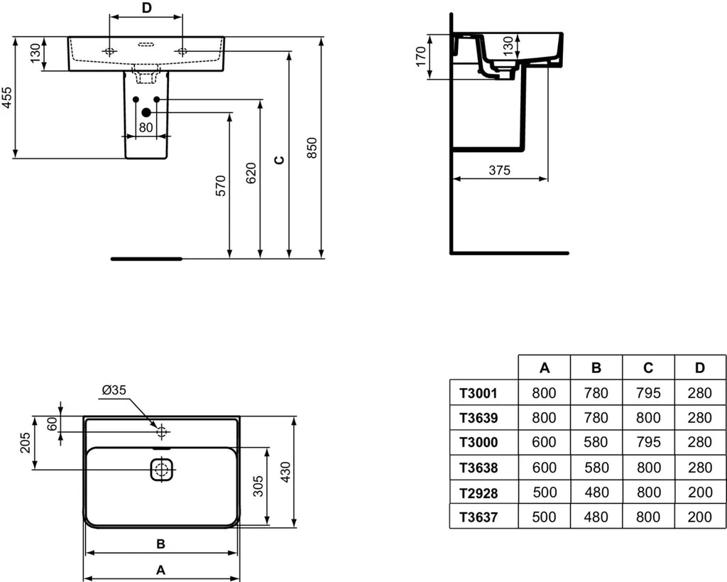 Strada II Мивка 50x43 cm