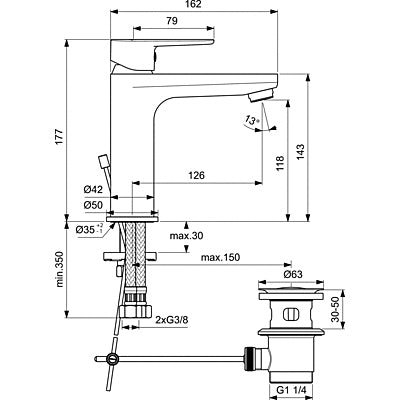 Tyria Смесител за мивка
