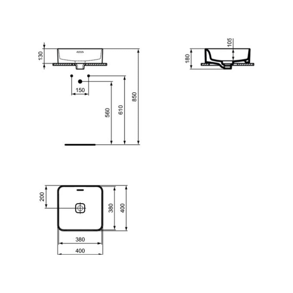 Strada II Мивка 40 cm