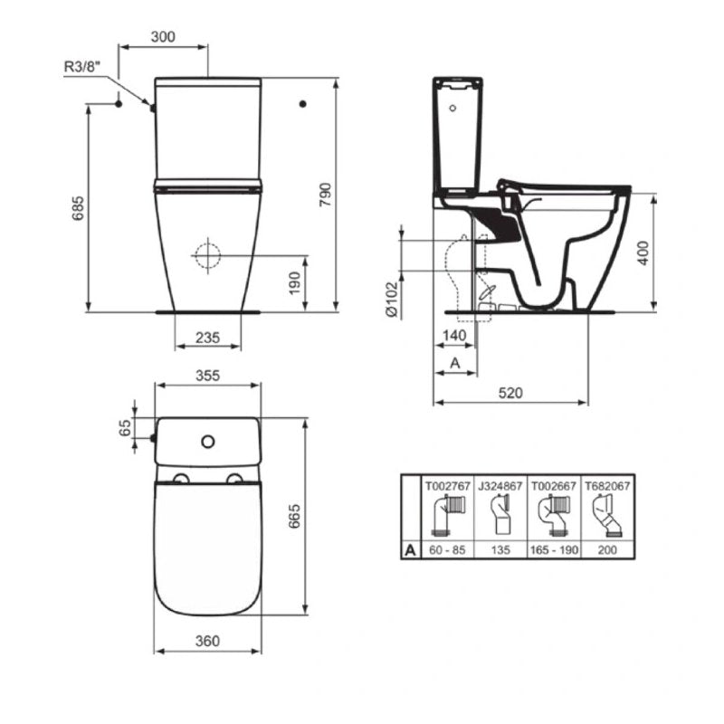 Ideal Standard i.life B Rimless+ Моноблок