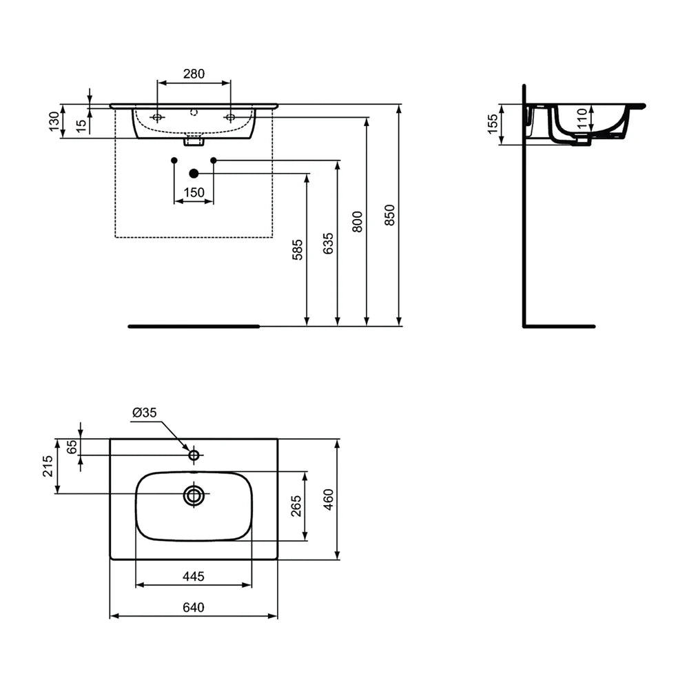 Ideal Standard i.Life A Мивка 63см
