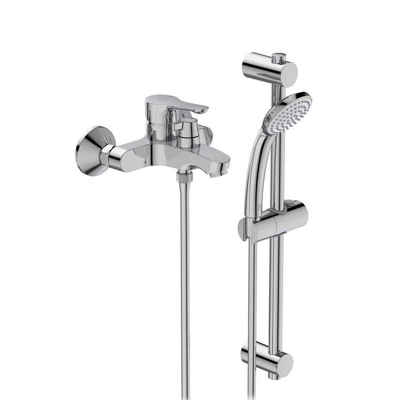 Alpha Смесител стенен за вана/душ с аксесоари