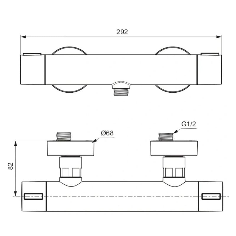 Ceratherm Alu+ Термостатен смесител за душ
