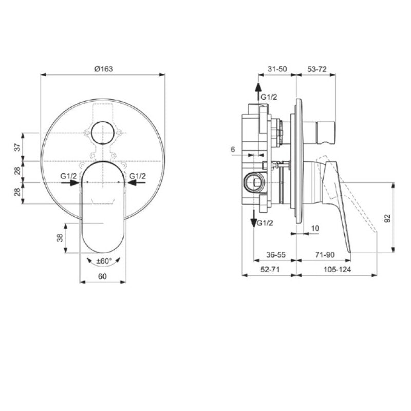 Ceralife O Смесител за вана/душ